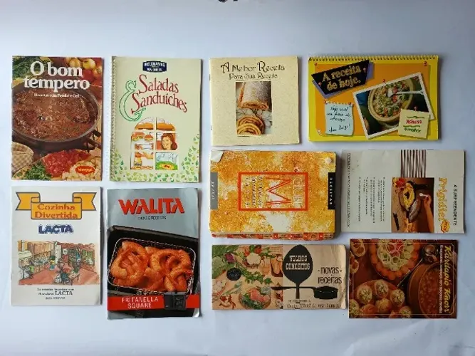 Livretos de Receitas - Lote com 10 un. - Knorr - Maggi - Hellmann's - Walita - Sharp