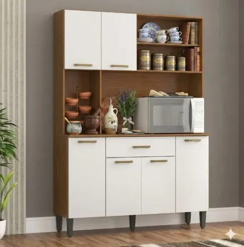 Armário de Cozinha com 6 portas batentes (dividimos em ate 10x sem juros)