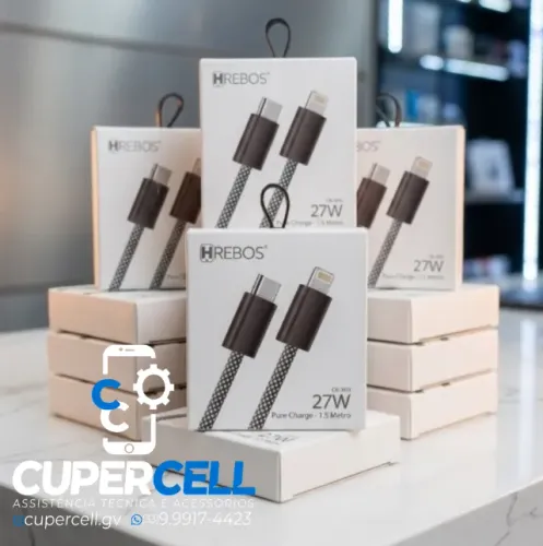 CABO PARA IPHONE 27W ? REFORÇADO E TURBO! ?