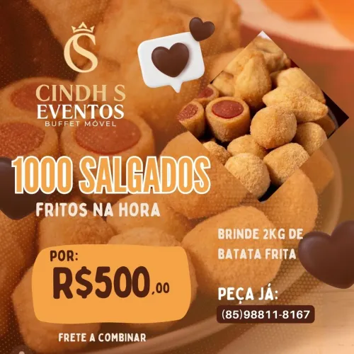Pizza, salgados, doces e muito mais!