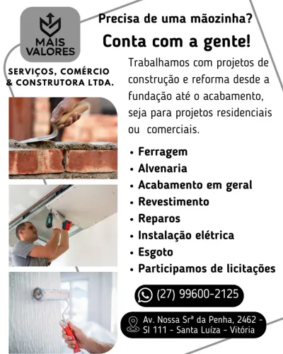 Serviços, comércio &construtora