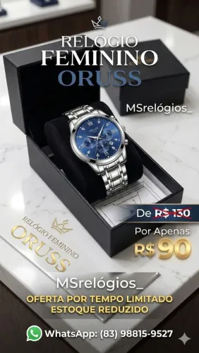 ? Relógio Oruss Original: Elegância e Brilho por Preço de Black Friday!