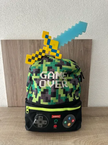 Mochila Minecraft Sestini Importada + Espada Minecraft Campinas-sp 