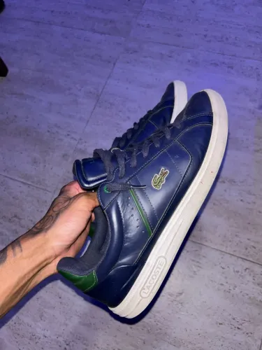Tênis Lacoste Masculino Azul-Marinho e Verde Tam. 43