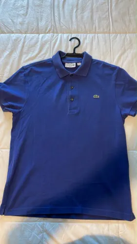 camiseta polo lacoste azul original Tamanho P