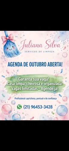 Agende agora mesmo a sua faxina :)