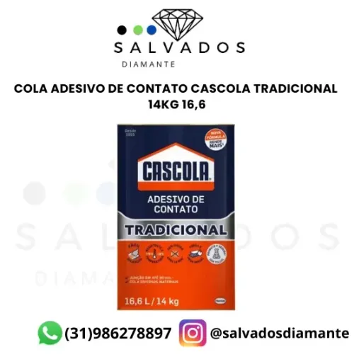 Adesivo de contato 14KG 16,6 Litros Cascola -NOVA