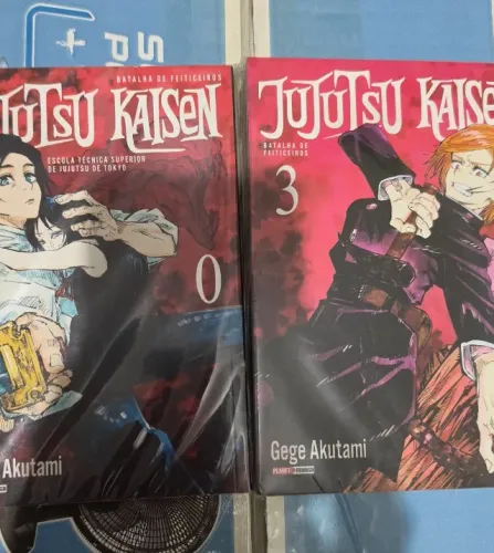 mangás desapego jujutsu kaisen volume 0 e 3 com brindes