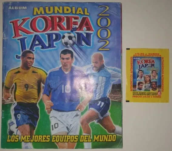 Raro Álbum de Figurinhas Mundial Korea Japão 2002 completo Edição Peruana Álbum Copa 2002