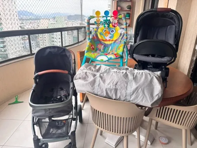 KIT BEBÊ - CARRINHO TRIO - ISOFIX - CADEIRINHA - SLING - CHIQUEIRINHO