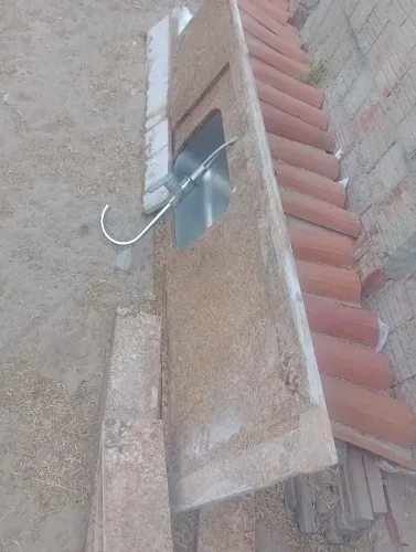 Peças de granito com bancada de granito com pia inox