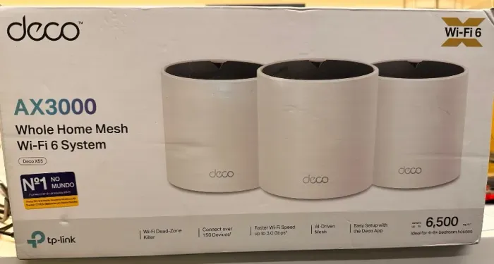 Novo Roteador TP Link Mesh Deco Ax 3000 Caixa com 3 Unidades