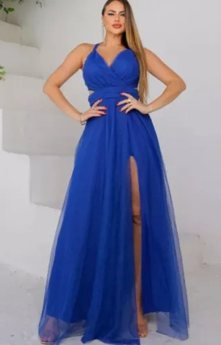 Vestido Azul Formatura Festa Casamento Tamanho M