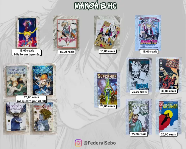 Vendo livros, mangás e HQs