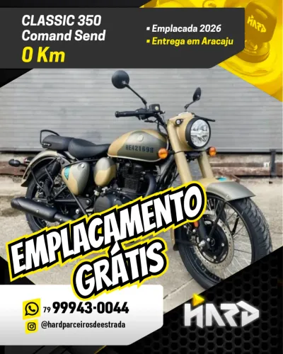 ROYAL ENFIELD CLASSIC 350 - 0Km - Emplacamento grátis para a versão Comand Send