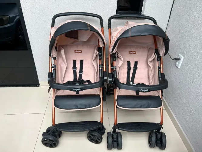 Carrinho de Bebê com bebê conforto Burigotto Travel System Rio K 22 Mon Amour