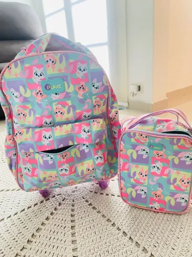 Kit mochila + lancheira puket 