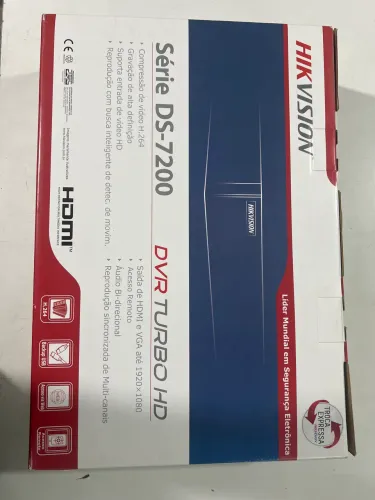 DVR Hikvision DS-7208HGHI-F1/N 8 Canais Novo na Caixa + Fonte e Mouse