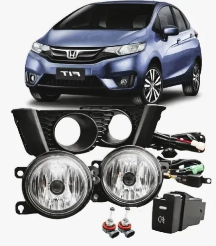 Kit Farol Neblina + Lamp/ Halogenas H11 - Compativel com Honda Fit 2016
