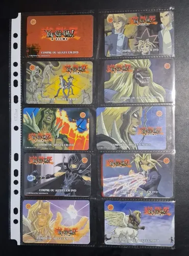 Coleção completa de telefônico da série yugioh com 14 cartões