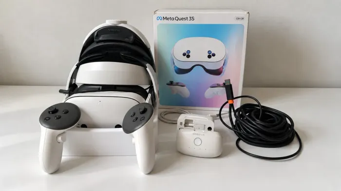 Meta Quest 3s com bobovr m3 pro com bateria extra