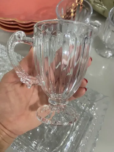 Conjunto 4 xícaras de cristal Lyor Imperial/ Renaissance - Café e chá