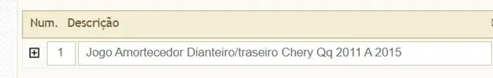 Jogo de Amortecedores Dianteiro e Traseiro - Chery QQ 2011 a 2015
