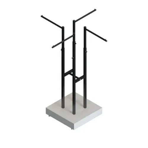 Expositor com 4 Braços cabideiros - Robust Base Em MDF