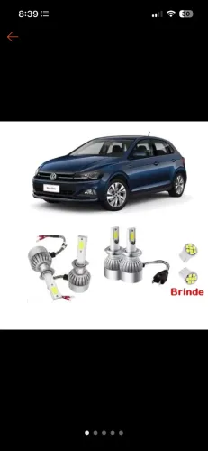 Kit Lâmpada de led Farol alto e baixo