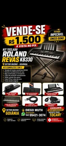 Vendo Teclado Revas KB 330 + kit completo