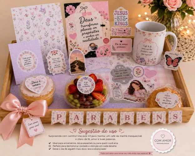 Kit personalizado café da manhã Preciosa
