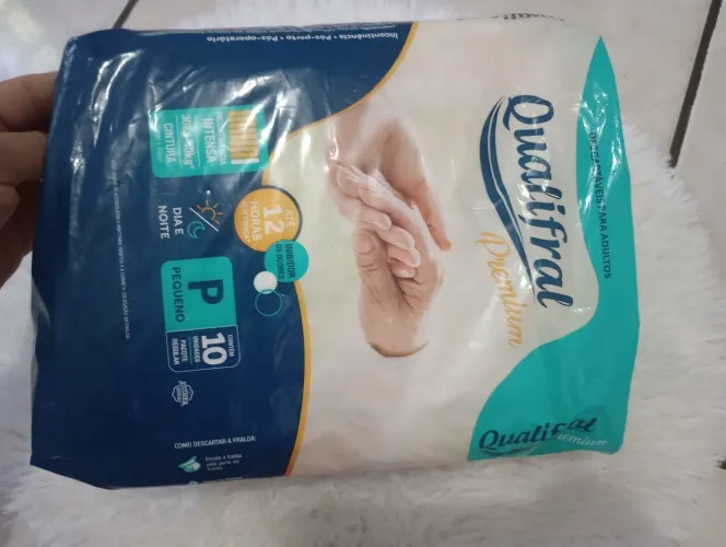 Fralda geriatria qualifral premium Tam P 10 unidades nova
