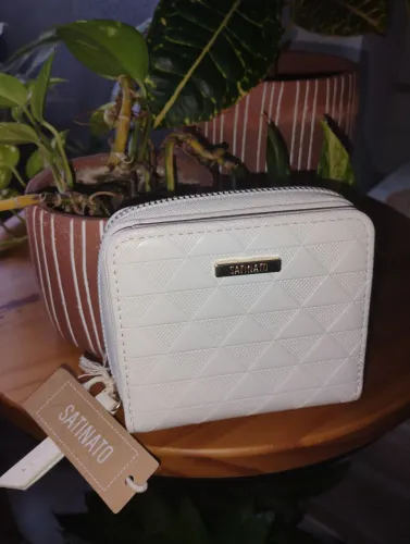 carteira branca/off white satinato