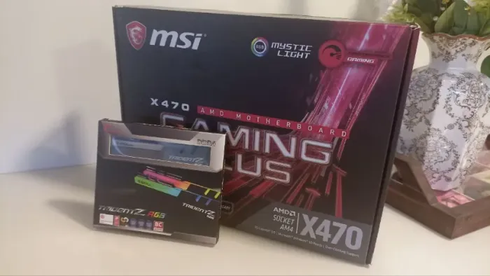 Kit AMD ryzen 3700x, memórias G.Skill 2x8Gb (16gb) e placa mãe MSI x470 gaming plus 