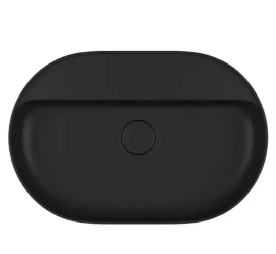 Cuba de Apoio Oval 60cm Slim Ébano Fosco com deck L.14060.M.94 DECA