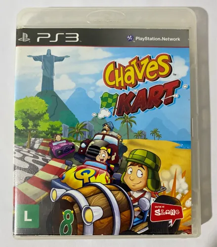 Chaves Kart PS3 mídia física original completo com manual em ótimo estado