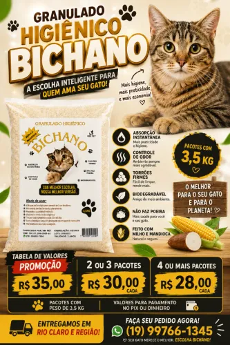 Areia para gatos