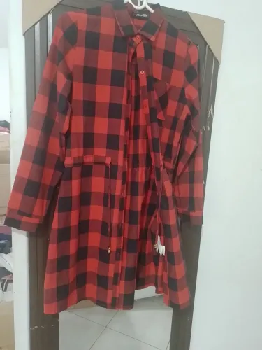 55rs Vestido xadrez lindo T. M