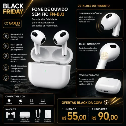 Fone sem fio FNBJ3