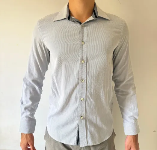 Camisa social listrada 