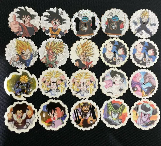20 tazos dragon ball spinners Elma chips