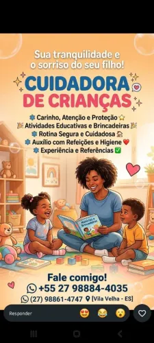 Cuido de crianças na minha residência *