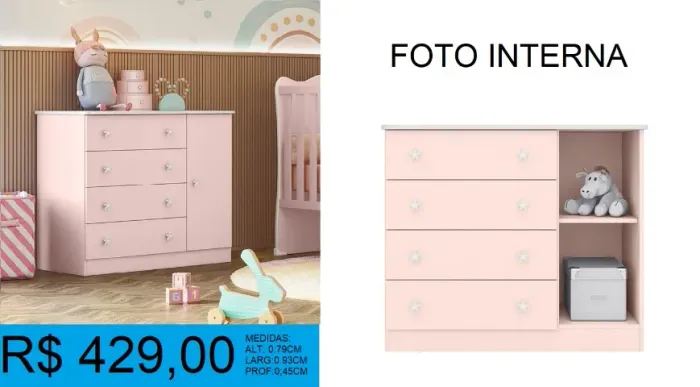Comoda super novidade - Entrega e montagem gratis