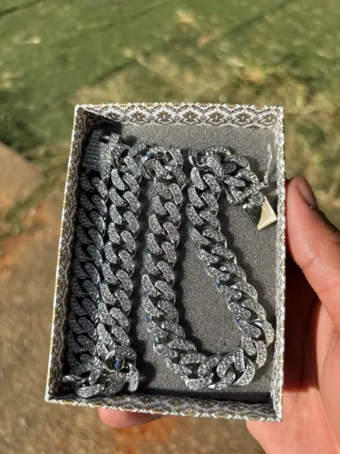 corrente cuban link ice cravejada em zircônias premium