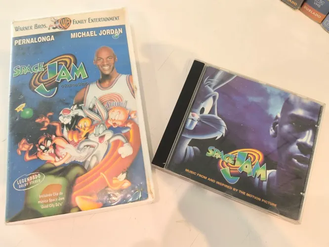 Kit Nostalgia Space Jam (1996) - VHS Legendado + CD Trilha Sonora Original