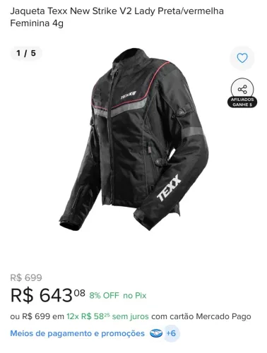Jaquetas Texx New Strike V2 Lady Preta/rosa Feminina