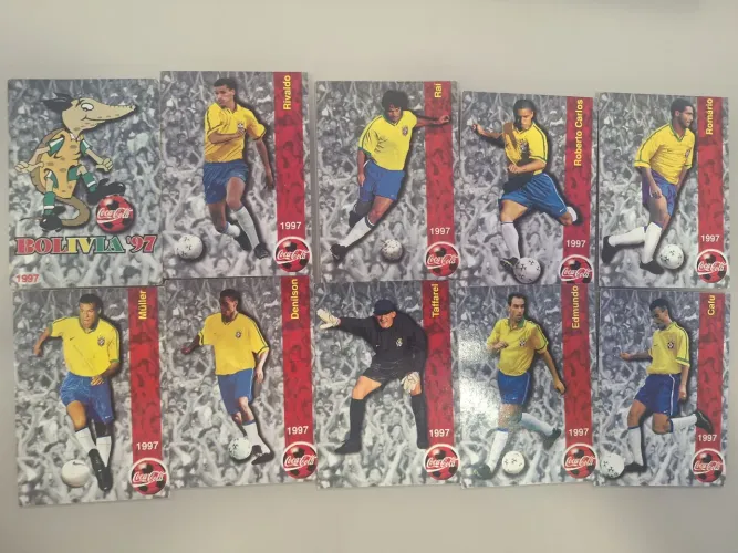 Futcards da Seleção Brasileira Copa América 1997 Coca-Cola