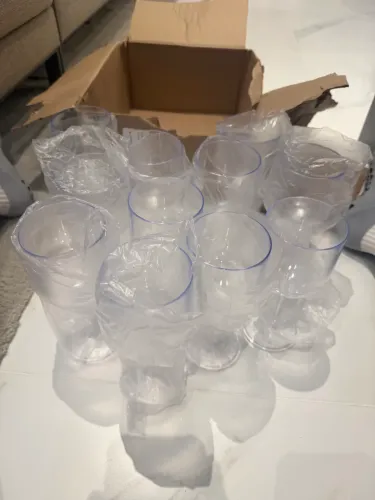 Kit com 11 Taças de Acrílico Transparentes