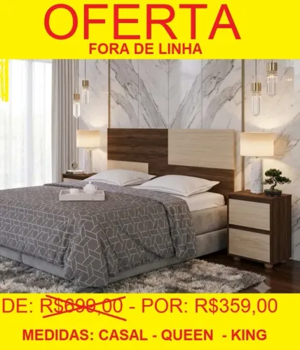 cabeceira + mesa de cabeceira - compre e retire hoje mesmo 