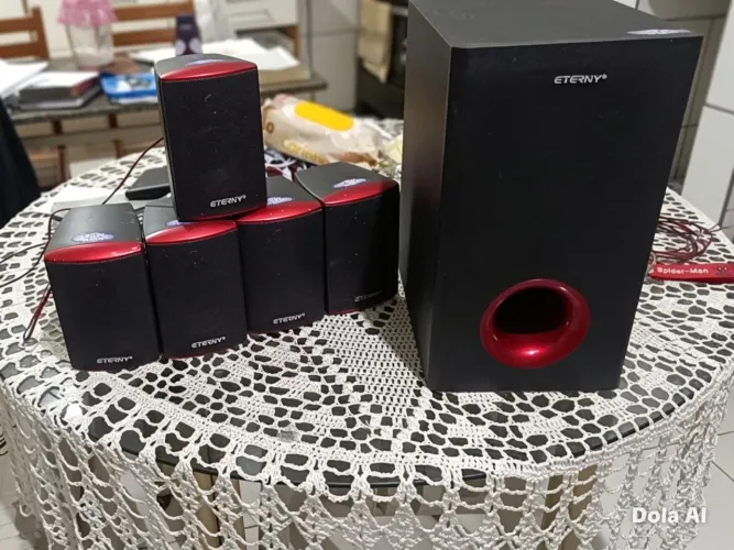 Home Theater Eterny 5.1 Canais ? Completo, Funcionando 100%